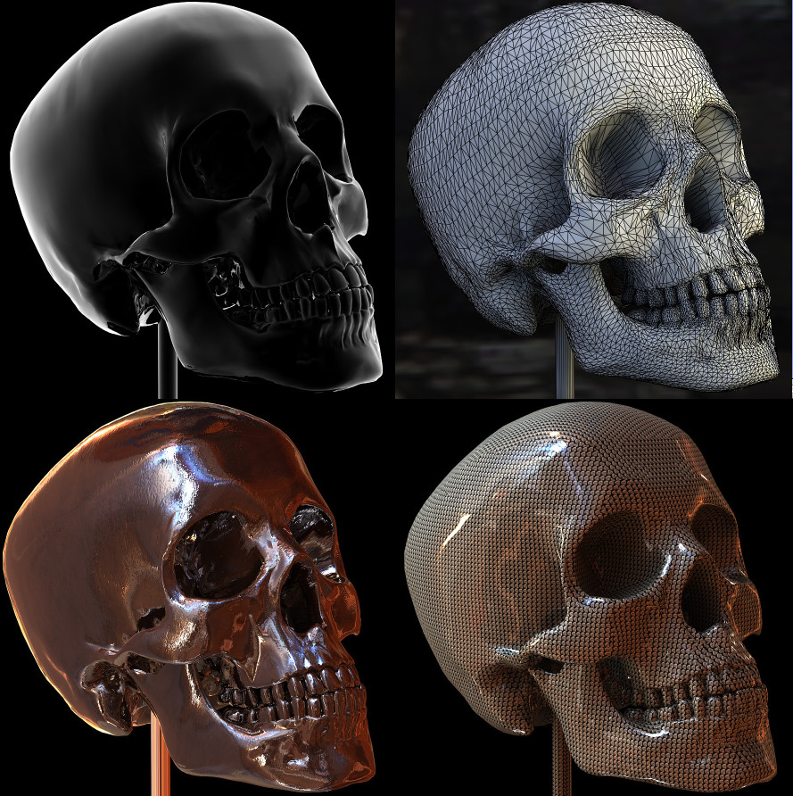 Skull Texture Test in 3D Studio Max 2011