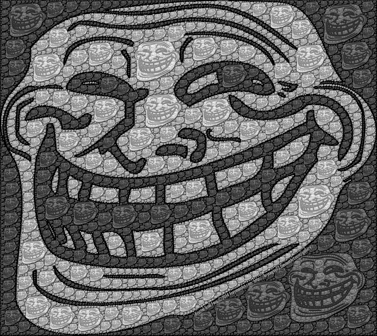 Trollface ASCII Art by StAMblyat on DeviantArt
