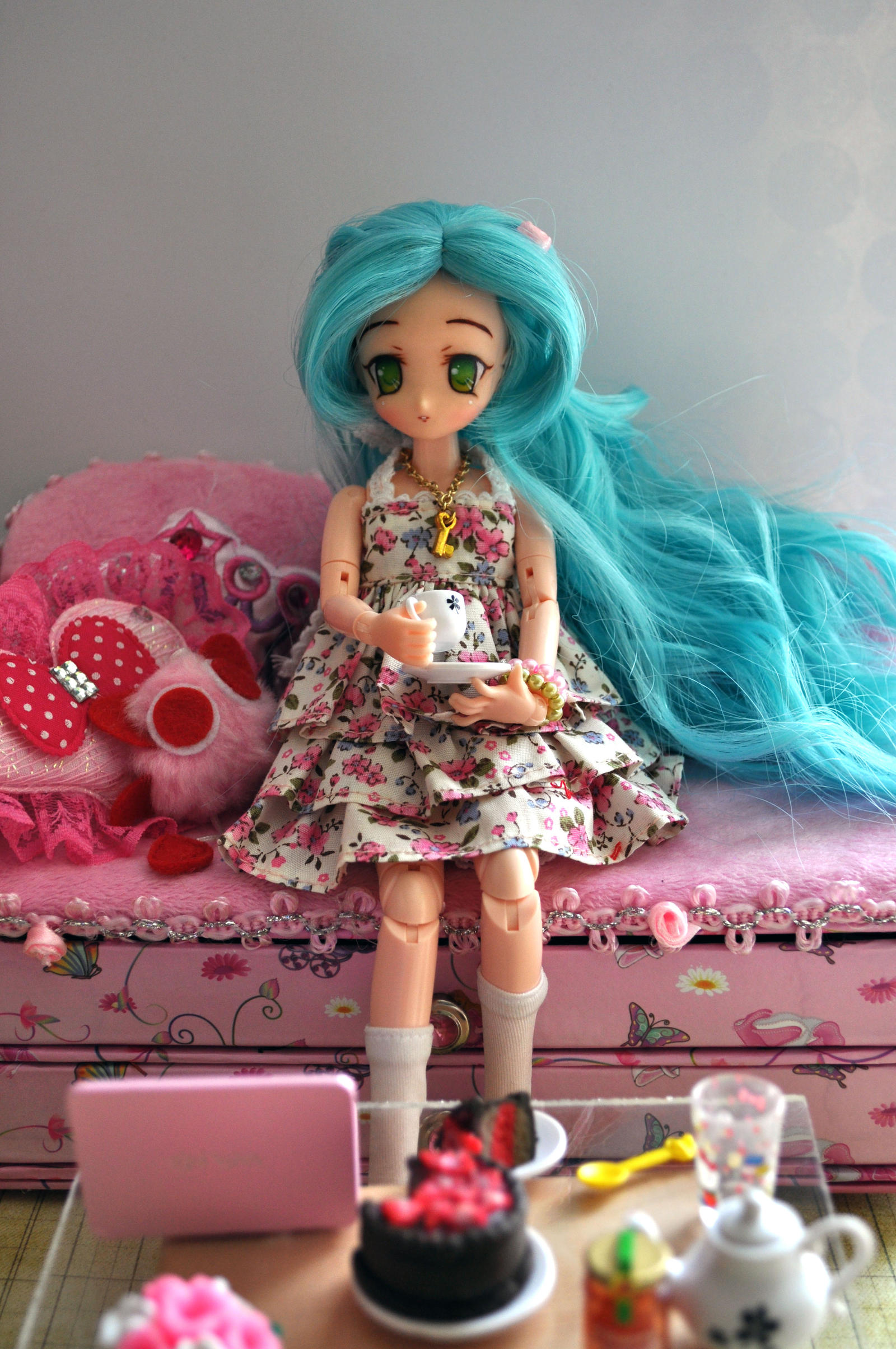 Maichan on a tea party by L63player on DeviantArt