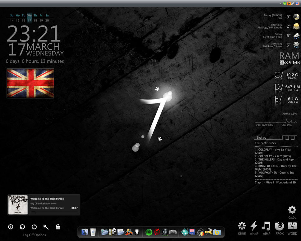 black parade 7 rainmeter by reiterman