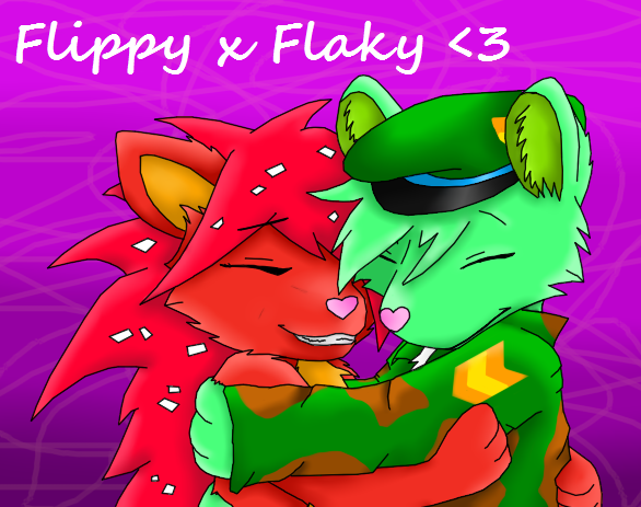 Flippy and Flaky hug