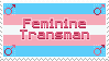 Stamp- Feminine Transman by Lukacabra
