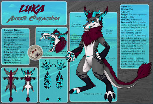 .:Fursona Reference- Luka:.