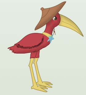 Boon-Nam (Raya's Neon Red Painted stork) by Snowlioness18 on DeviantArt