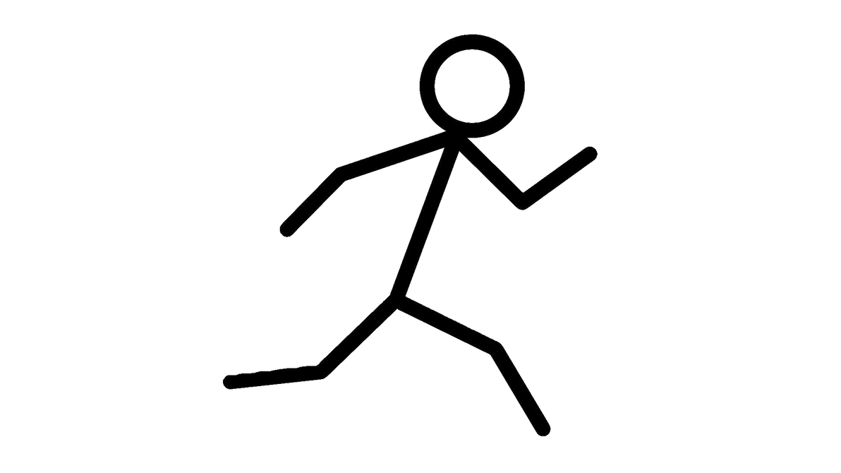 Stickman Map. Running Stick Man Running Sequence
