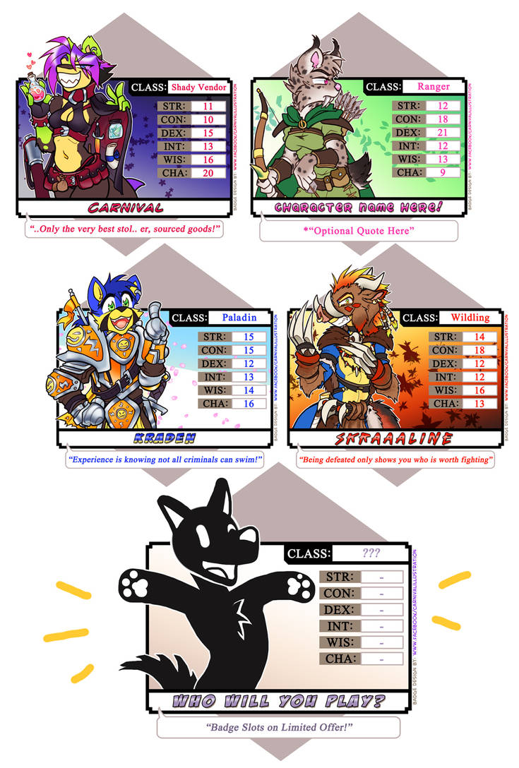 RPG Badges: New Character Classes Unlocked! by carnival on DeviantArt