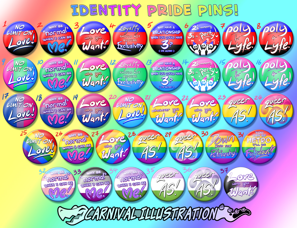 Pin Badges: Identity Pride Designs!