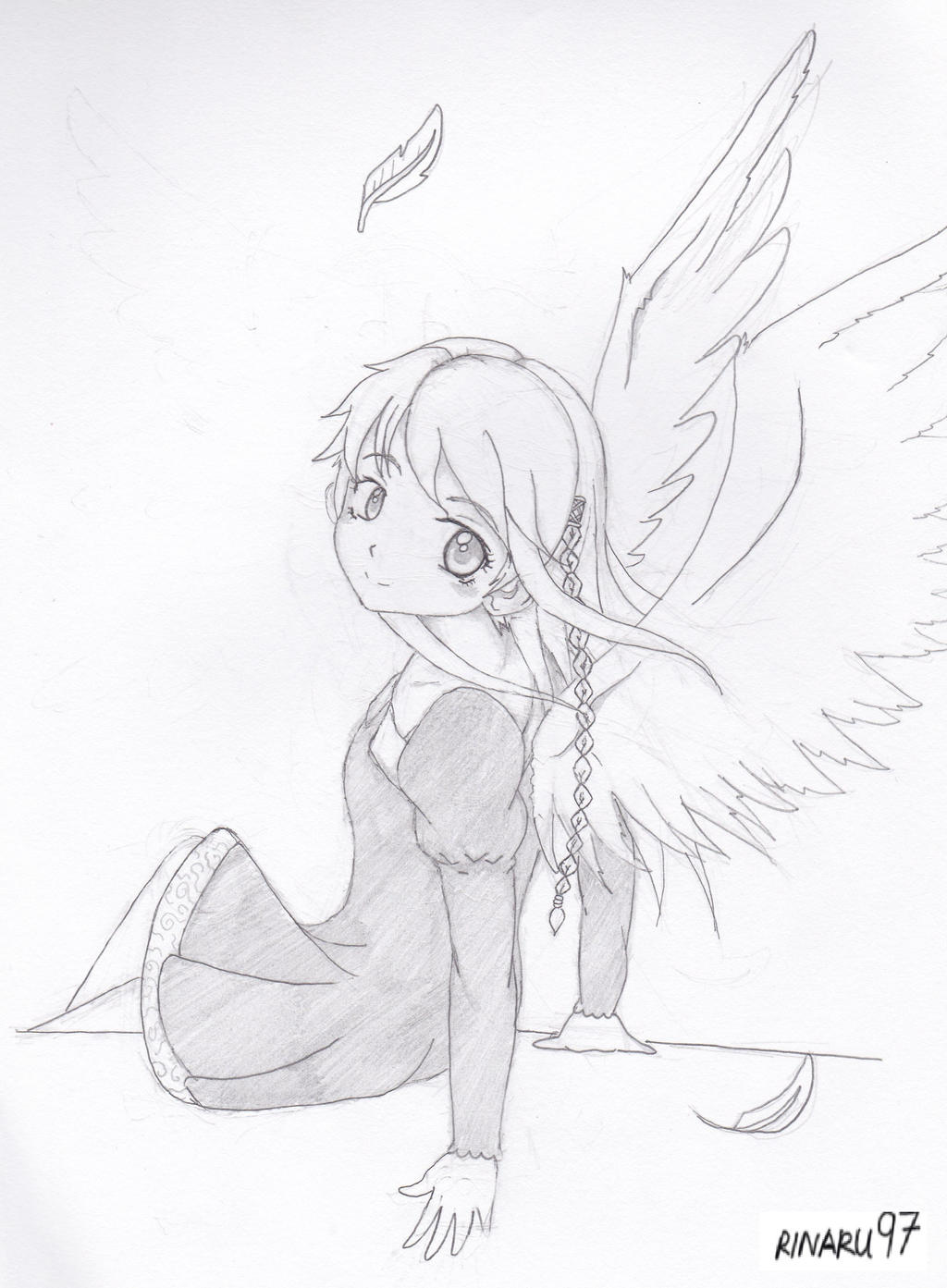 Anime Girl With Wings (Akiyama Naomi 1) By Rinaru97 On Deviantart