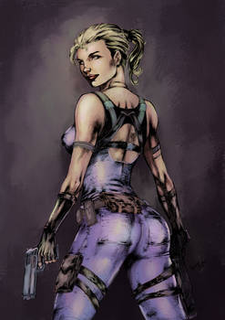 Resident Evil Pin Up By Leonartgondim-mzta-color