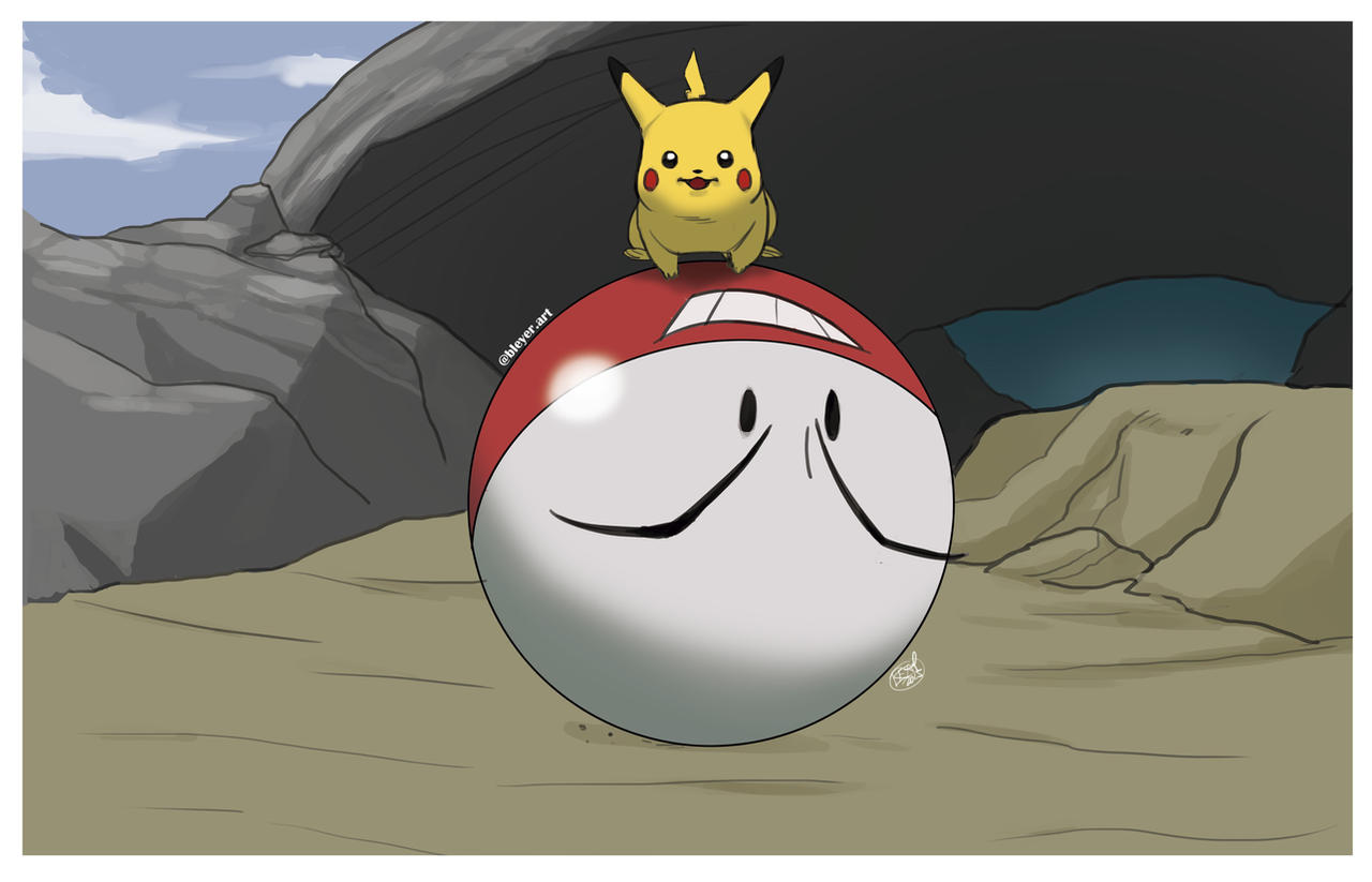 Pikachu Help Pikachu and Electrode by bleyerart on DeviantArt