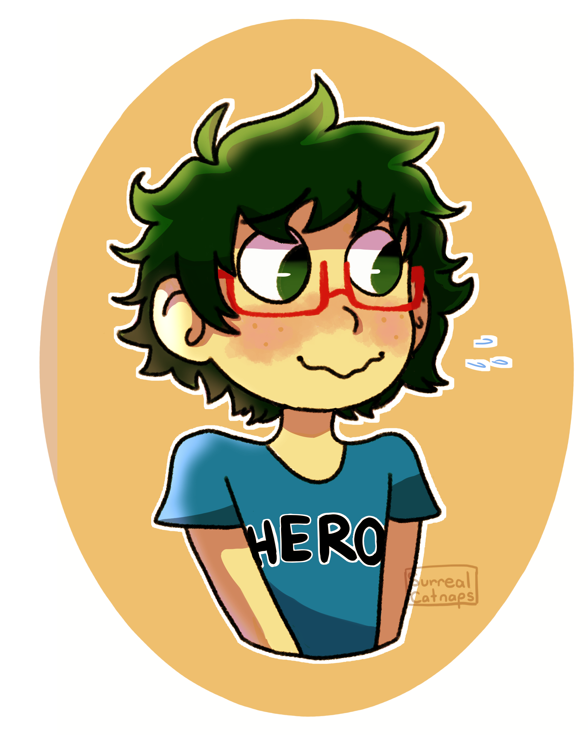 Izuku with Glasses by surrealCatnaps on DeviantArt