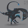 Dragon design: electric blue