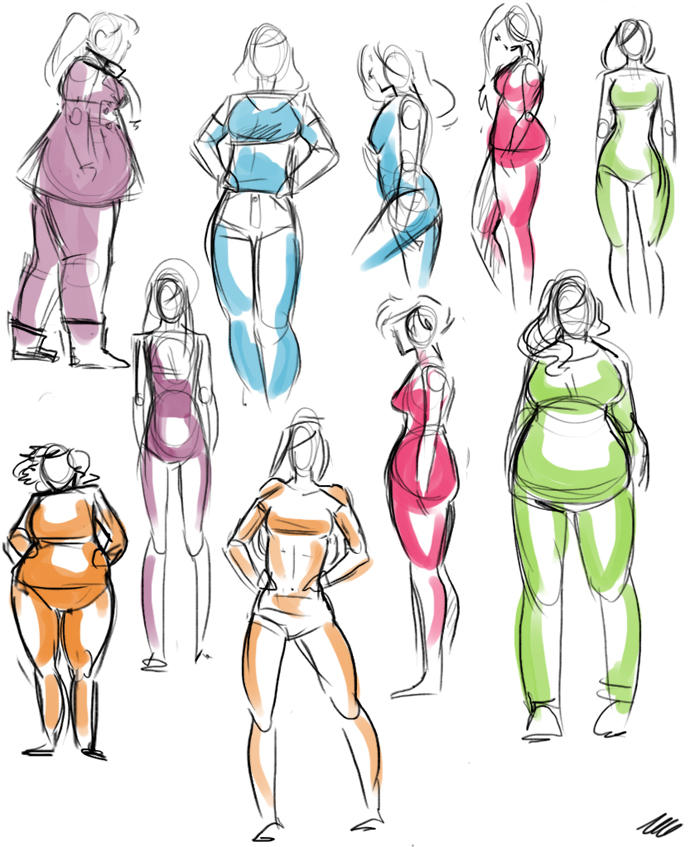 Body Types Practice Body Types Practice by ursyoctopus on DeviantArt