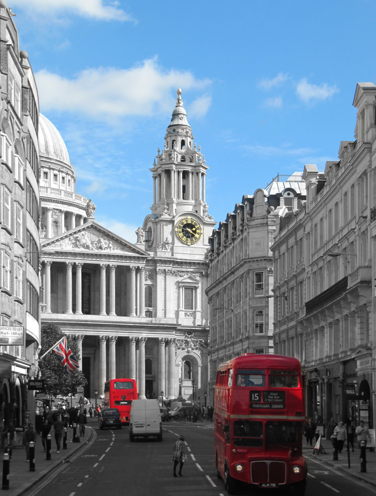 London 2011 - red bus blue sky