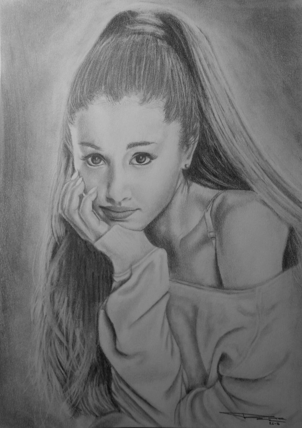 Ariana Grande pencil drawing by ArtDitional92 on DeviantArt