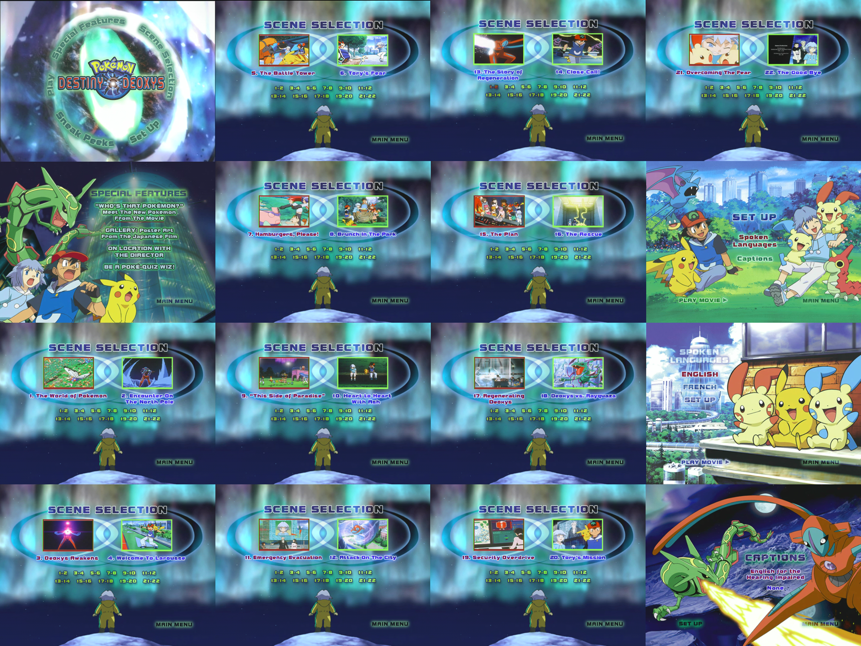 Pokemon Destiny Deoxys DVD Menus