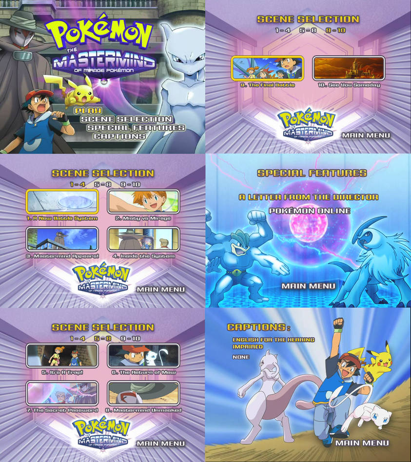 Mastermind of Mirage Pokemon DVD Menus by dakotaatokad on DeviantArt