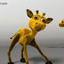 baby giraffe - 3D character