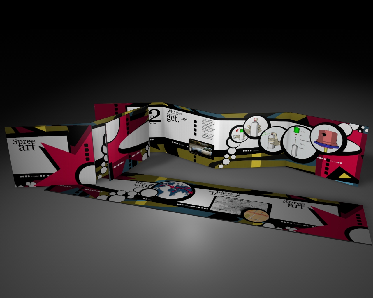 Leporello Street Art design 1 by B3Ns
