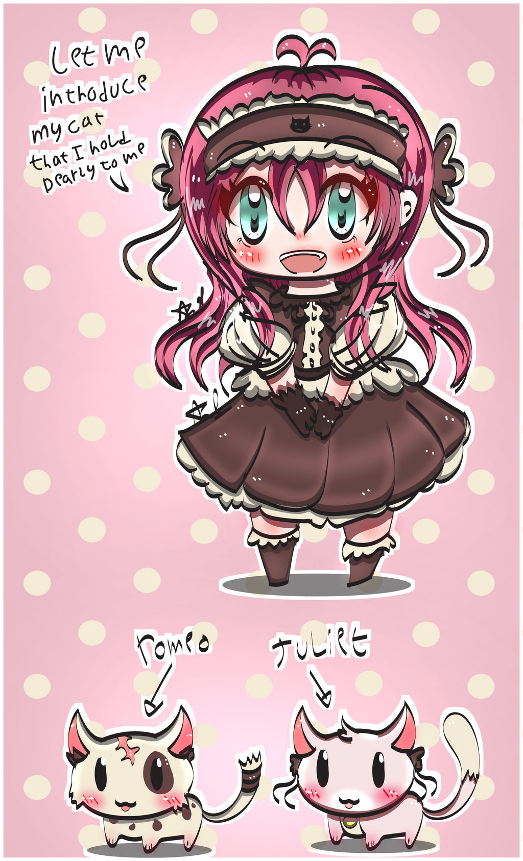 my Maid OC with her 2 cats by timotious01 on DeviantArt