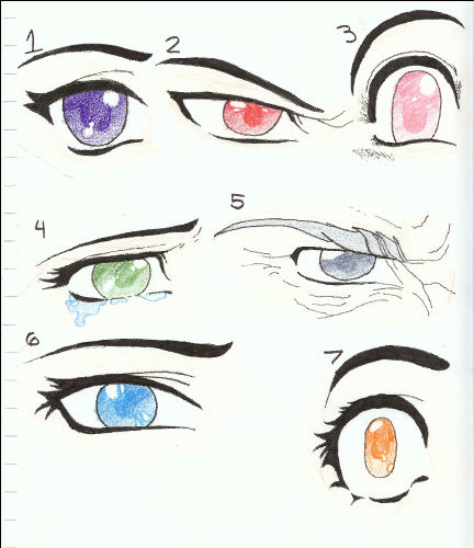 Manga and Anime Eyes by shanerose on DeviantArt