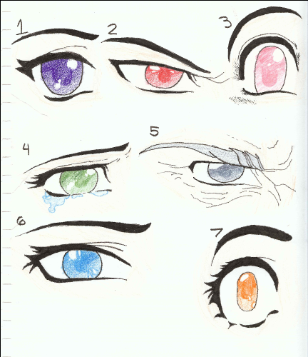 Manga or Anime Eye drawings