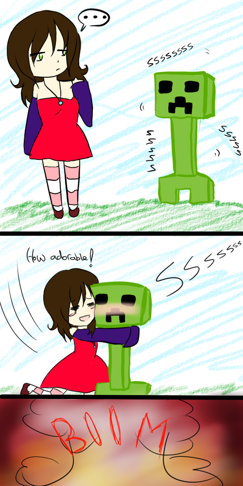 NEVER hug a creeper