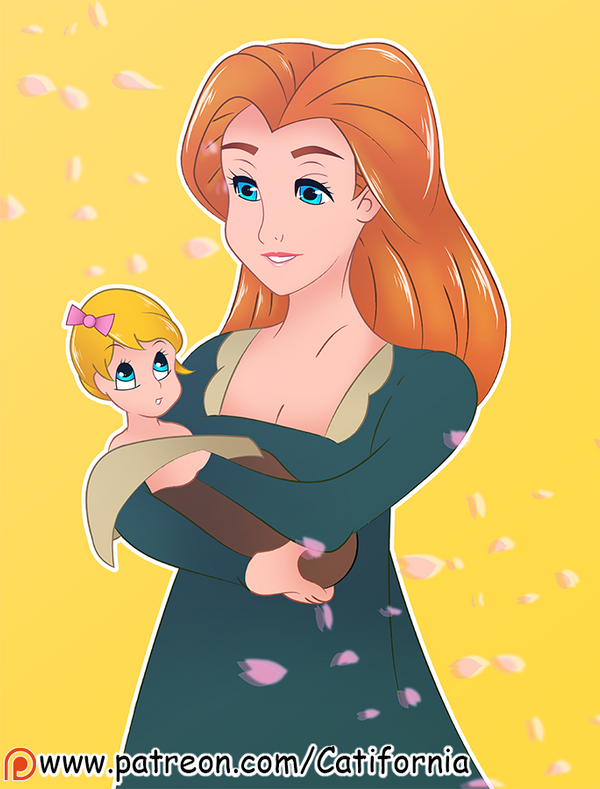 Commission: a Mother with Her newborn Baby Girl