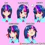 Twilight Sparkle Human Emotes