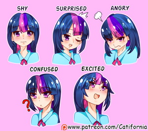 Twilight Sparkle Human Emotes