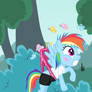 Filly Rainbow Dash Wedgied By Butterflies By Liggl