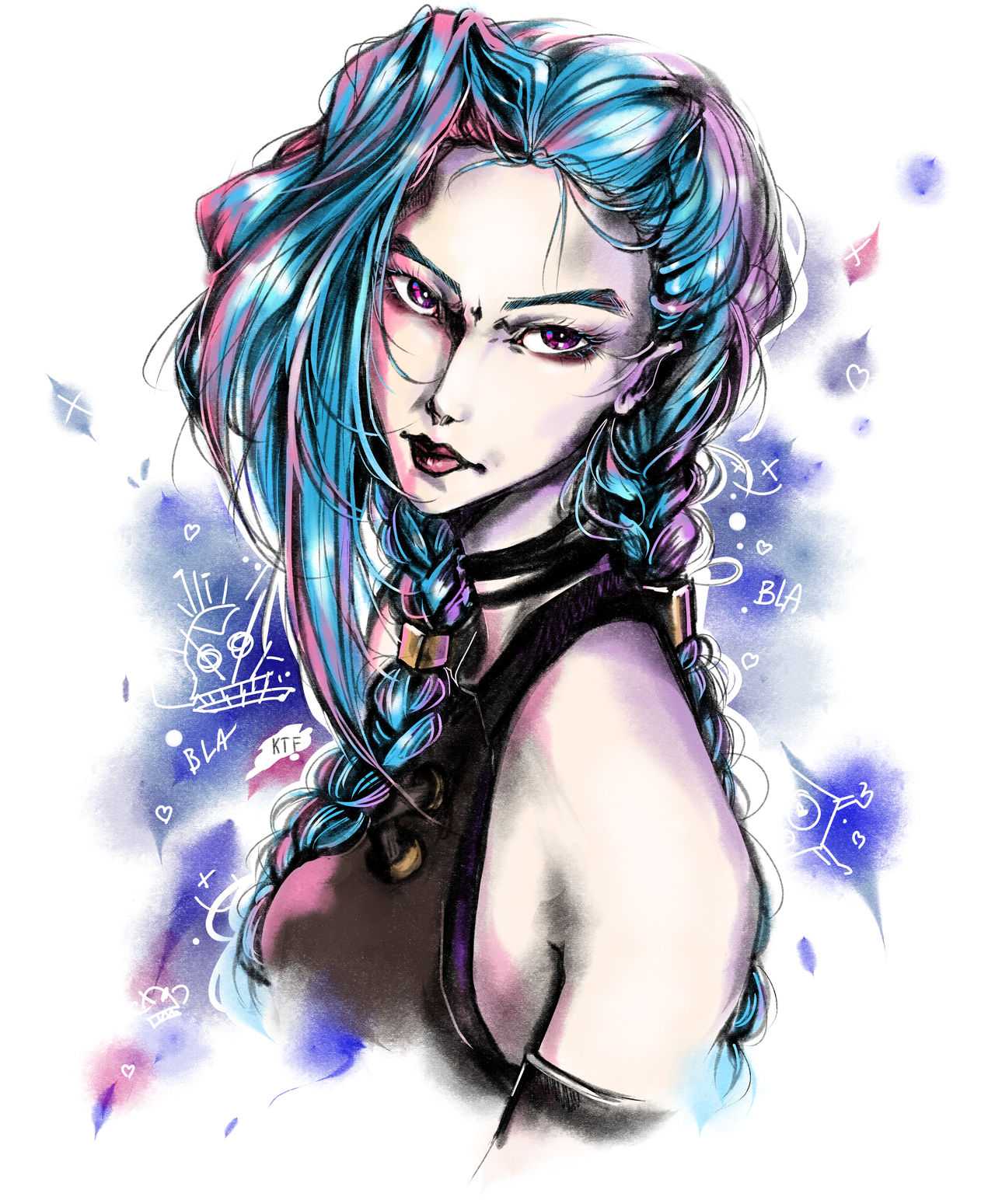 Jinx Fox Ripper Jinx | Arcane fanart by Kar1naT-Fox on DeviantArt