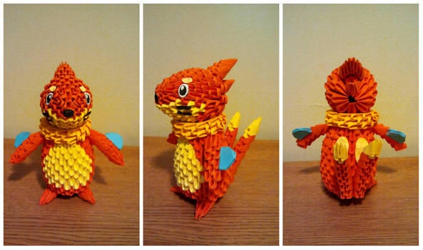 3D Origami Buizel