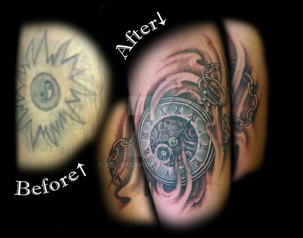 pocket watch cover-up tattoo by All-Wolff on DeviantArt
