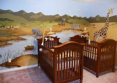 African Theme Mural for Nursery II