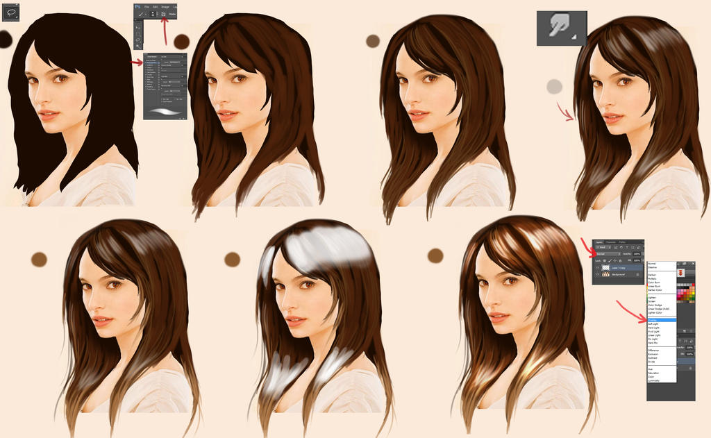 Quick digital Hair Tutorial by SimmotoSyoshiko on DeviantArt