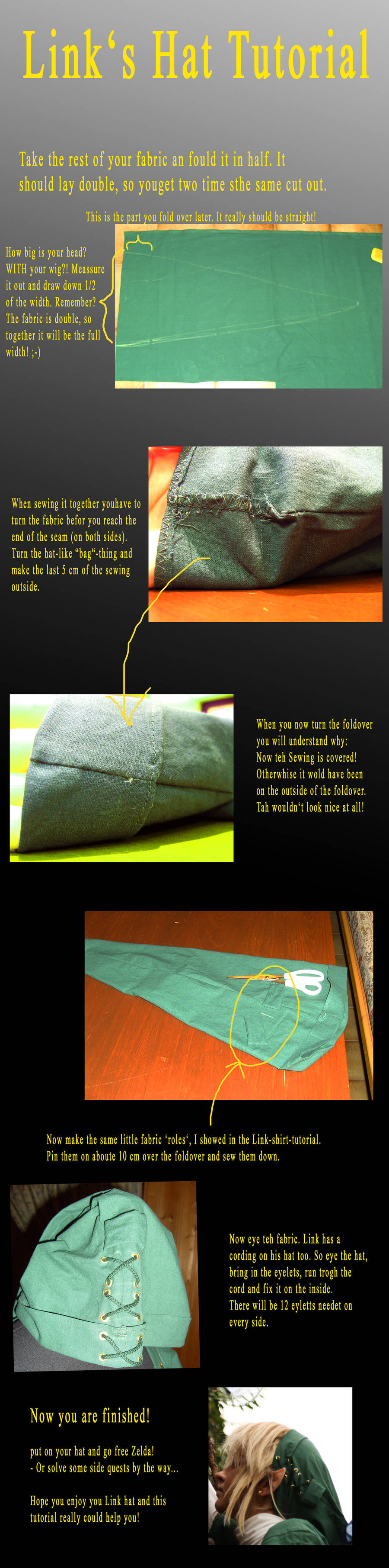 Link Cosplay hat tutorial by Eressea-sama