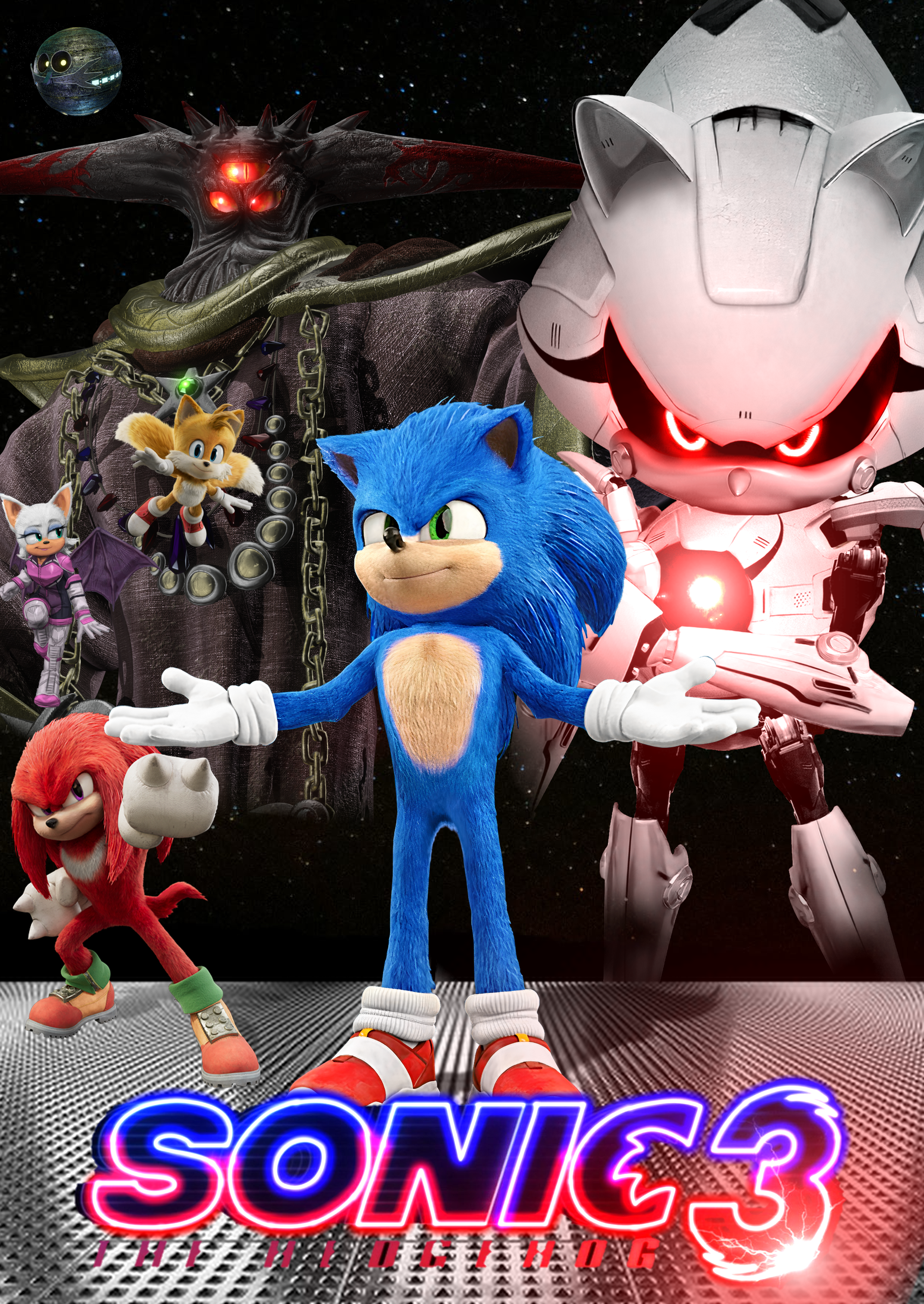 Sonic the Hedgehog 3 Movie Shadow the Hedgehog Poster 