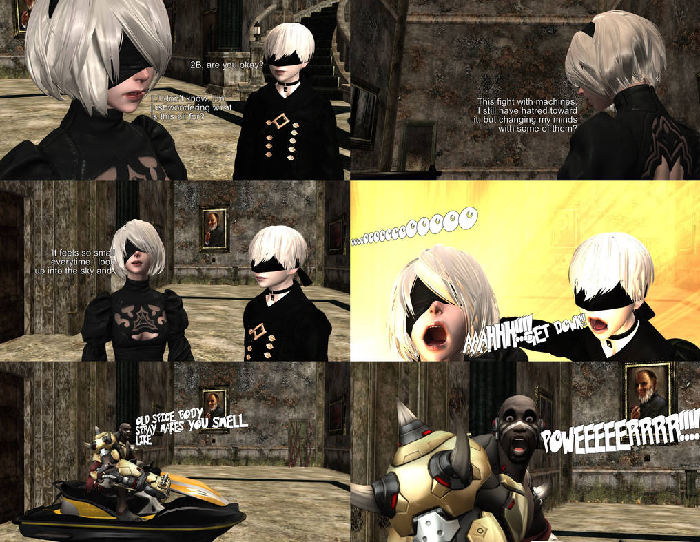 Angry 2b A serious moment with 2B by MichaelJordy on DeviantArt
