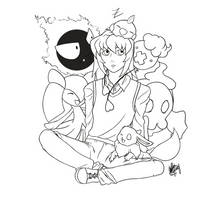 PKMN Trainer: Ryou -lineart-