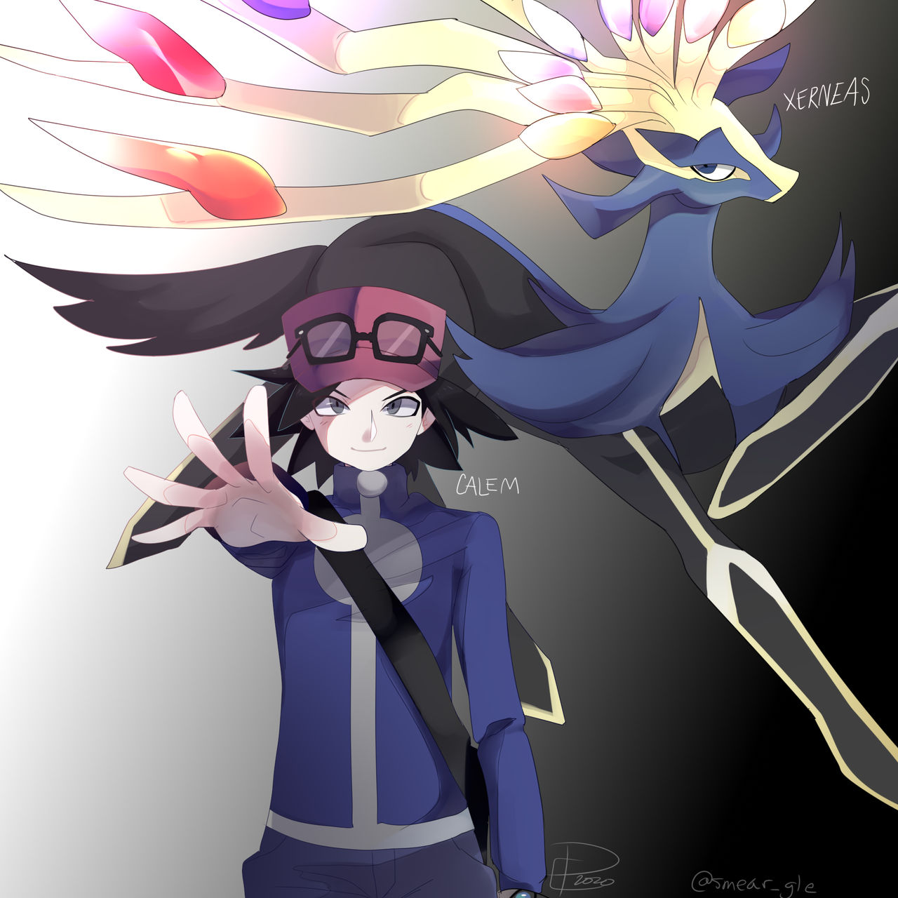 Calem and Xerneas by RICEYBUTT on DeviantArt