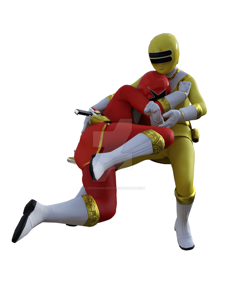 Power Ranger Yellow X Red Yellow Vs Red Ranger by BlendedImagery on DeviantArt