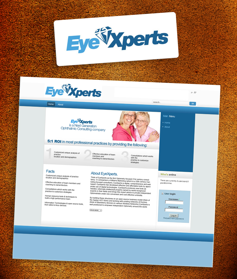 eyexperts logo+webmockup