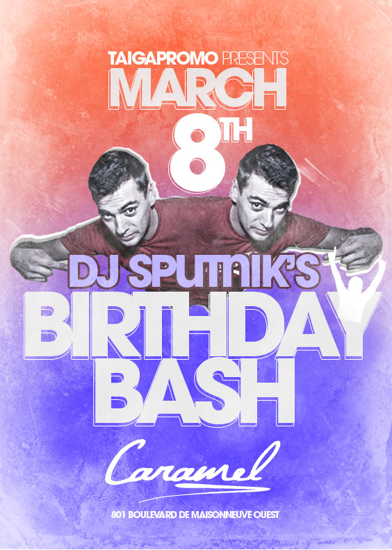 flyer for dj sputnik b-day