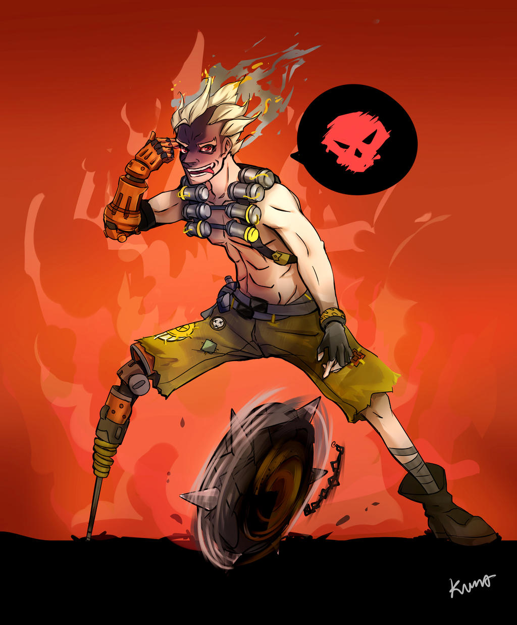 Junkrat Chain Junkrat by KumaDaiMaoArt on DeviantArt