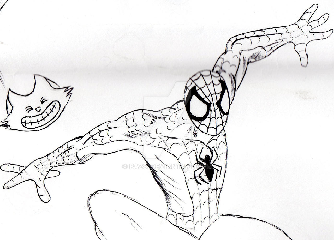 Spiderman and smiling cat  xD