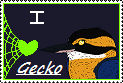 Stamp - I Love --Support-- Gecko 2