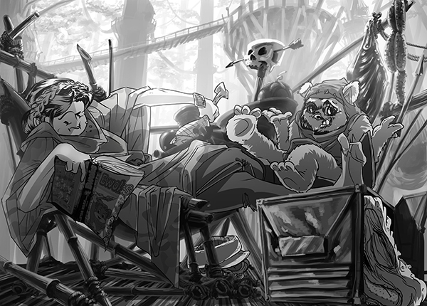 Ewoks Eat People - Original grayscale