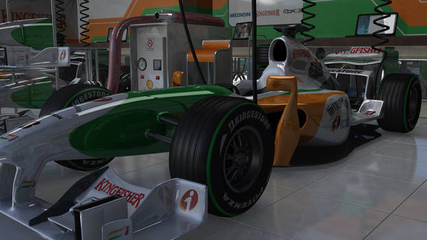 3d force india f1 car