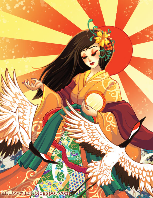 Amaterasu : japanese goddess of the sun